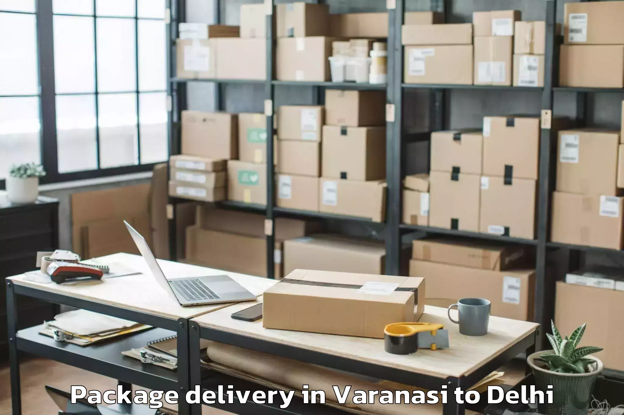 Varanasi to Pacific Mall Package Delivery